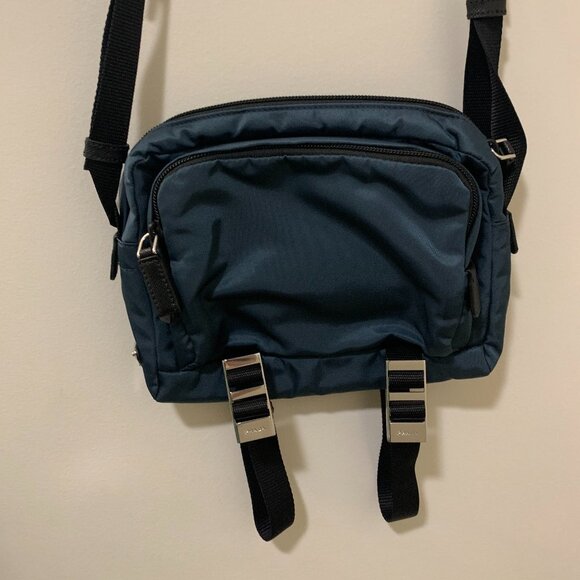 Prada Blue Tessuto Montagna Nylon Camera Bag - Picture 2 of 11